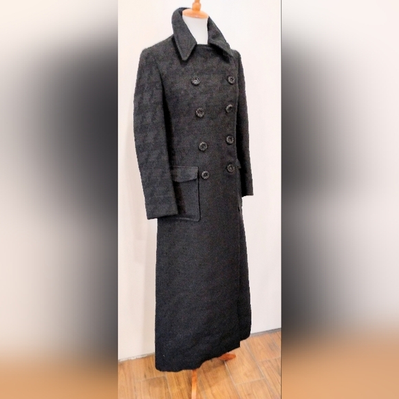 VINTAGE DOUBLE BREASTED MAXI GREAT COAT - Picture 7 of 12
